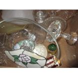 Three various large glass comports,