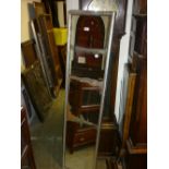 Edwardian hall mirror having moulded frame and original plate glass with later silvered frame,