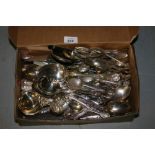 Quantity of miscellaneous silver plated Kings pattern flatware and other miscellaneous plated