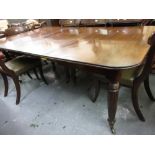 William IV rectangular mahogany extending dining table,