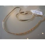 Modern 9ct three colour gold woven design necklace and a matching bracelet