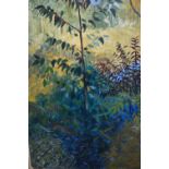 Tim Guthrie, oil on board, study of foliage, signed, 24ins x 17ins,