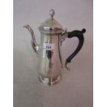 George II silver baluster form coffee pot,