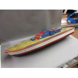 Scratch built model power boat with engine (a/f)