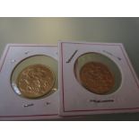 Two Edward VII sovereigns,