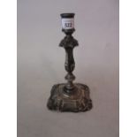 Victorian silver baluster form candlestick 1868 (a/f)