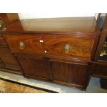 George III mahogany secretaire side cabinet,