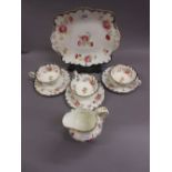 Cauldon twelve place setting floral decorated tea service