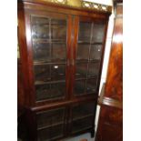 Large George III mahogany standing corner cabinet,