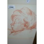 Alfred Neville Lewis, two signed pencil sketches, studies of sleeping children, 10ins x 9.