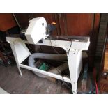 Electric bench lathe, Clarke band saw, similar scroll saw,