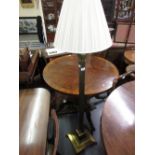 Brass Corinthian column lamp standard