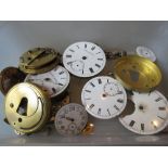 Box containing a small quantity of various pocket watch and wristwatch movements