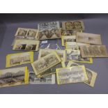 Quantity of various Victorian stereoscope viewer cards