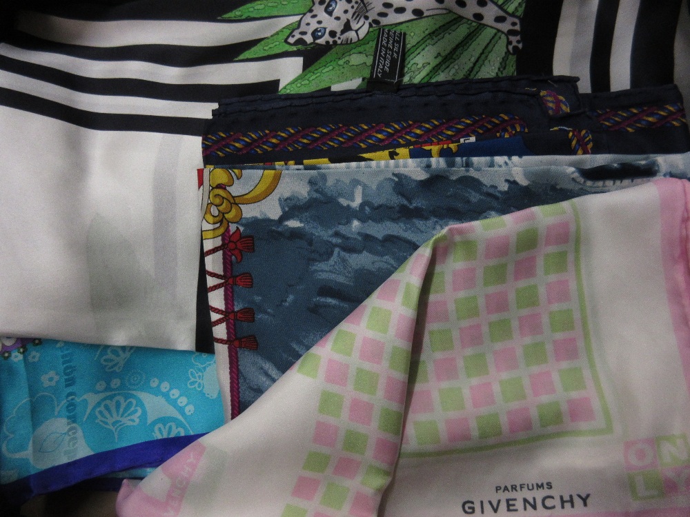 Quantity of various ladies scarves including Liberty and Givenchy