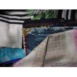 Quantity of various ladies scarves including Liberty and Givenchy
