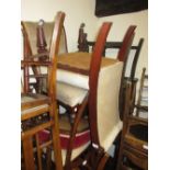 Two Victorian button upholstered low seat nursing chairs