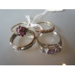 Four various 9ct gold dress rings