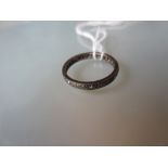 Early 20th Century white metal diamond set full eternity ring