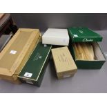 Two boxes containing a collection of French,