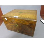 19th Century rosewood dressing case,