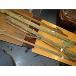 Three piece bamboo fishing rod by Allcock and Co.