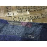 Liberty silk scarf and a Christian Dior silk scarf