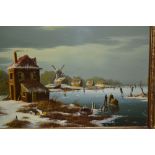 Pair of 20th Century Dutch school oil on panels,