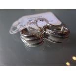 Pair of Chanel silver clip earrings