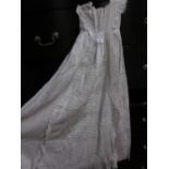 Victorian lace and embroidered Christening gown