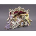 19th Century Meissen group of lady and gentleman musicians on a salon sofa (some damages), 8.