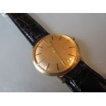 Bueche-Girod gentleman's circular 18ct gold cased wristwatch retailed by Asprey