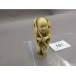 Japanese Meiji period ivory netsuke,