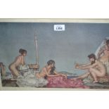 Sir William Russell Flint, signed coloured print,