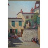 Peter Van Breda, oil on canvas, view in Chianti, signed, 19.5ins x 15.