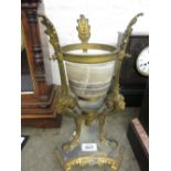 19th Century gilt bronze and marble cassolette (a/f)