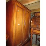 19th Century mahogany two door side cabinet with plinth base