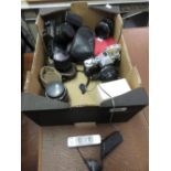 Minox German made spy camera together with a quantity of various other SLR lenses,