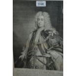 18th Century engraving of Lionel Cranfield Sackville, Duke of Dorset,