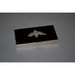 Early 20th Century silver onyx inset vanity compact