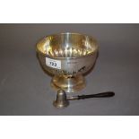 20th Century Sheffield silver half fluted design pedestal bowl,