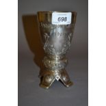 Early 20th Century Norwegian 830 silver goblet by Jacob Tostrup with 1905 presentation inscription
