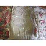 Pair of Laura Ashley Rambling Rector curtains with ruffled pelmet, 60ins wide x 54ins drop,