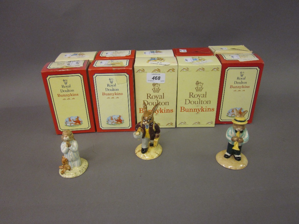 Group of ten various Royal Doulton Bunnykins figures in original boxes