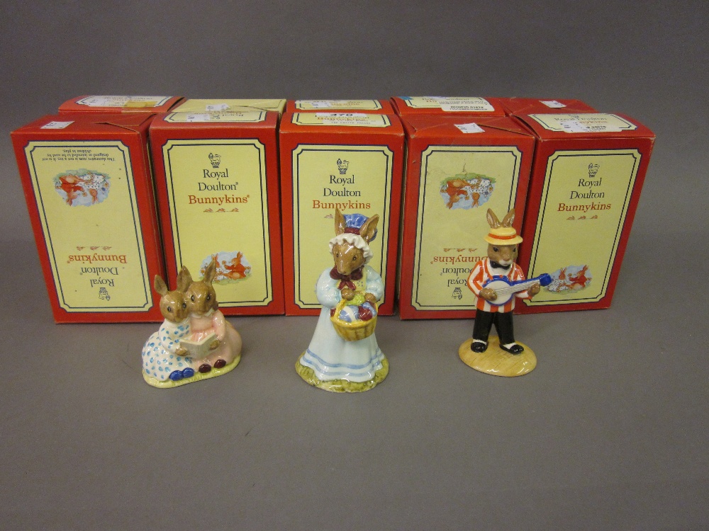 Similar group of ten Royal Doulton Bunnykins figures in original boxes