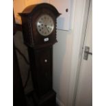20th Century oak cased Grandmother clock,
