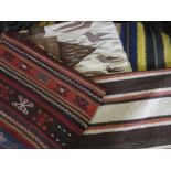 Four various small Kelim rugs