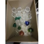 Quantity of various good quality cut glass drinking glasses,