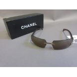 Pair of Chanel ladies sunglasses with box (damage to box,