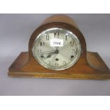 1930's Oak cased three train mantel clock